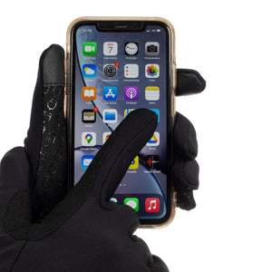 Unisex gloves in fleece fabric BLACK / L