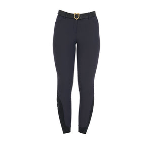 Women's slim fit grip breeches with logo NAVY BLAZER (19-3923) / 36