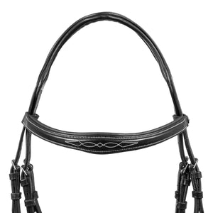 Bridle In Soft Stitched Leather black / Cob