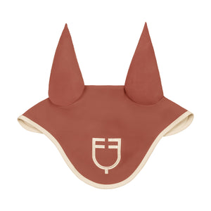 Wave Quilting fly veil in technical fabric REDWOOD (18-1443) / ANTIQUE WHITE (11-0105) / FULL