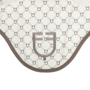 MONOGRAM PRINT FLY VEIL ANTIQUE WHITE (11-0105) / WALNUT (18-1112) / PONNY