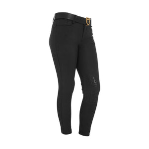 Kids' unisex slim fit breeches BLACK / 10 YEARS
