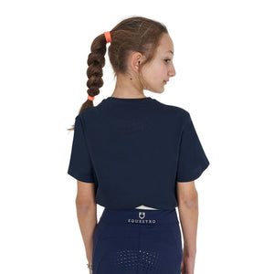 Girls' Wild Life cotton T-shirt with print NAVY / 8 YEARS