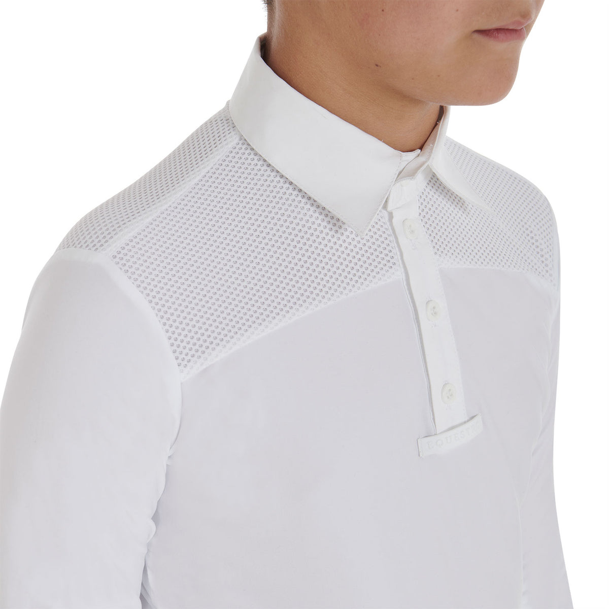 boy's long-sleeved polo shirt with buttons