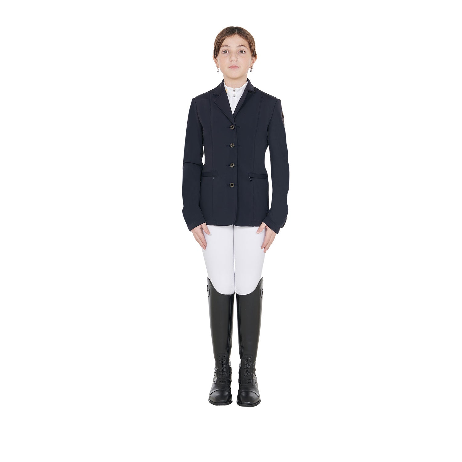 kids' jacket with four buttons BLACK / 8 YEARS