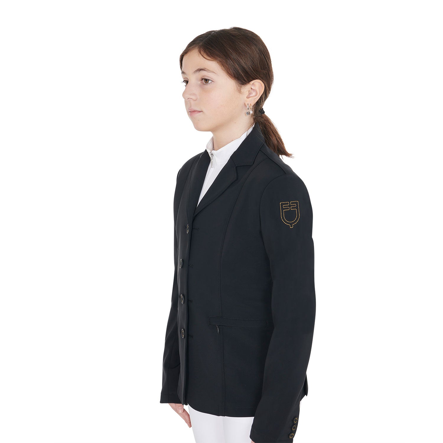kids' jacket with four buttons BLACK / 8 YEARS