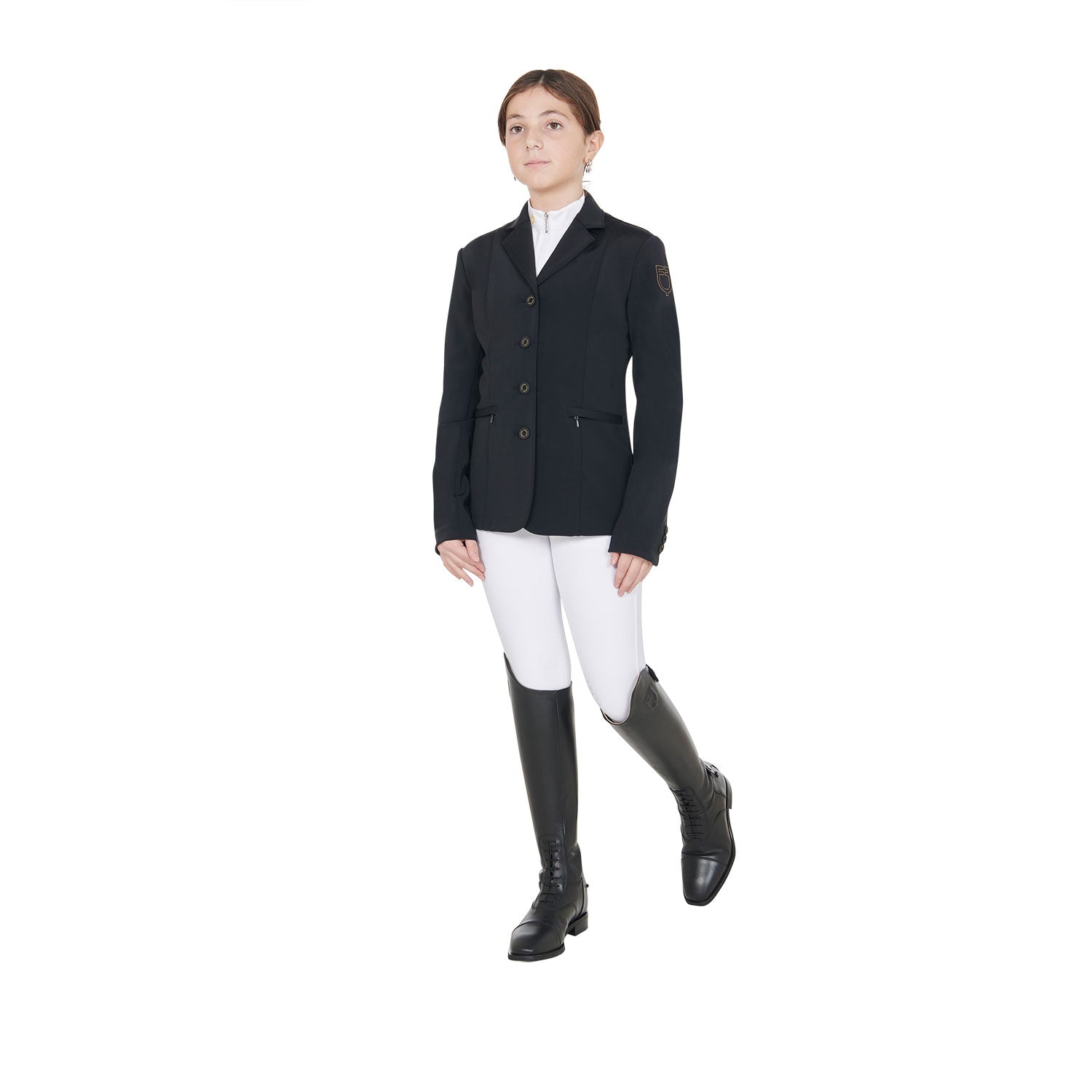 kids' jacket with four buttons BLACK / 8 YEARS