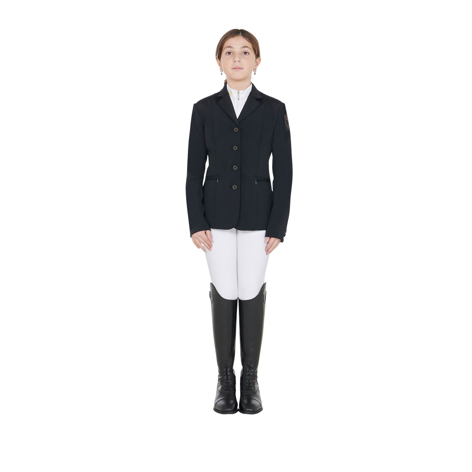 kids' jacket with four buttons BLACK / 8 YEARS