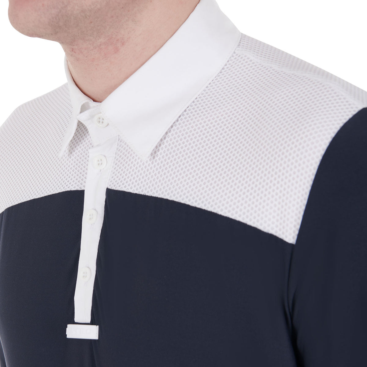men's long sleeved competition polo shirt