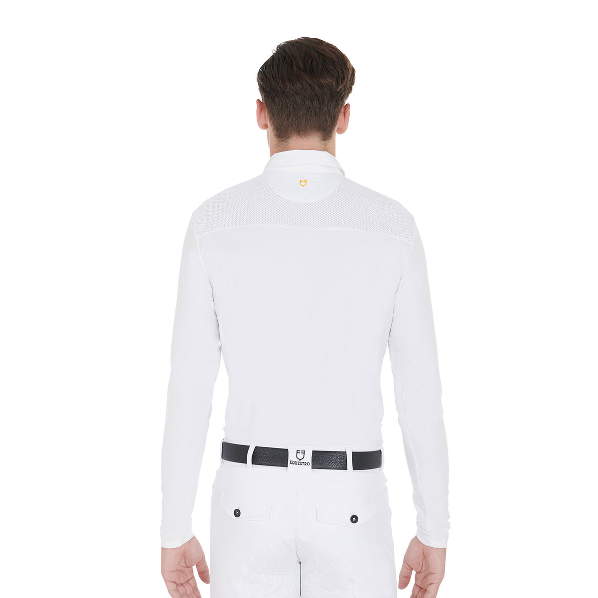 men's long sleeved competition polo shirt