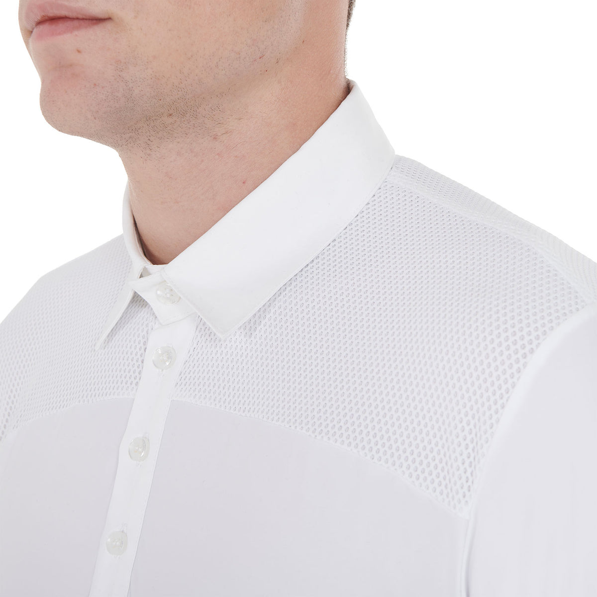 men's long sleeved competition polo shirt