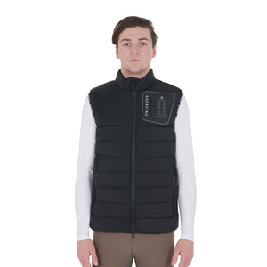 Men'S Stretch Fabric Vest Silicone Patch black / XXL
