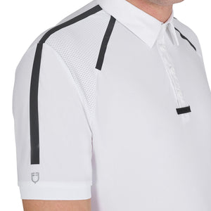 Men'S Slim Fit Competition Polo Shirt Half Sleeve white / L