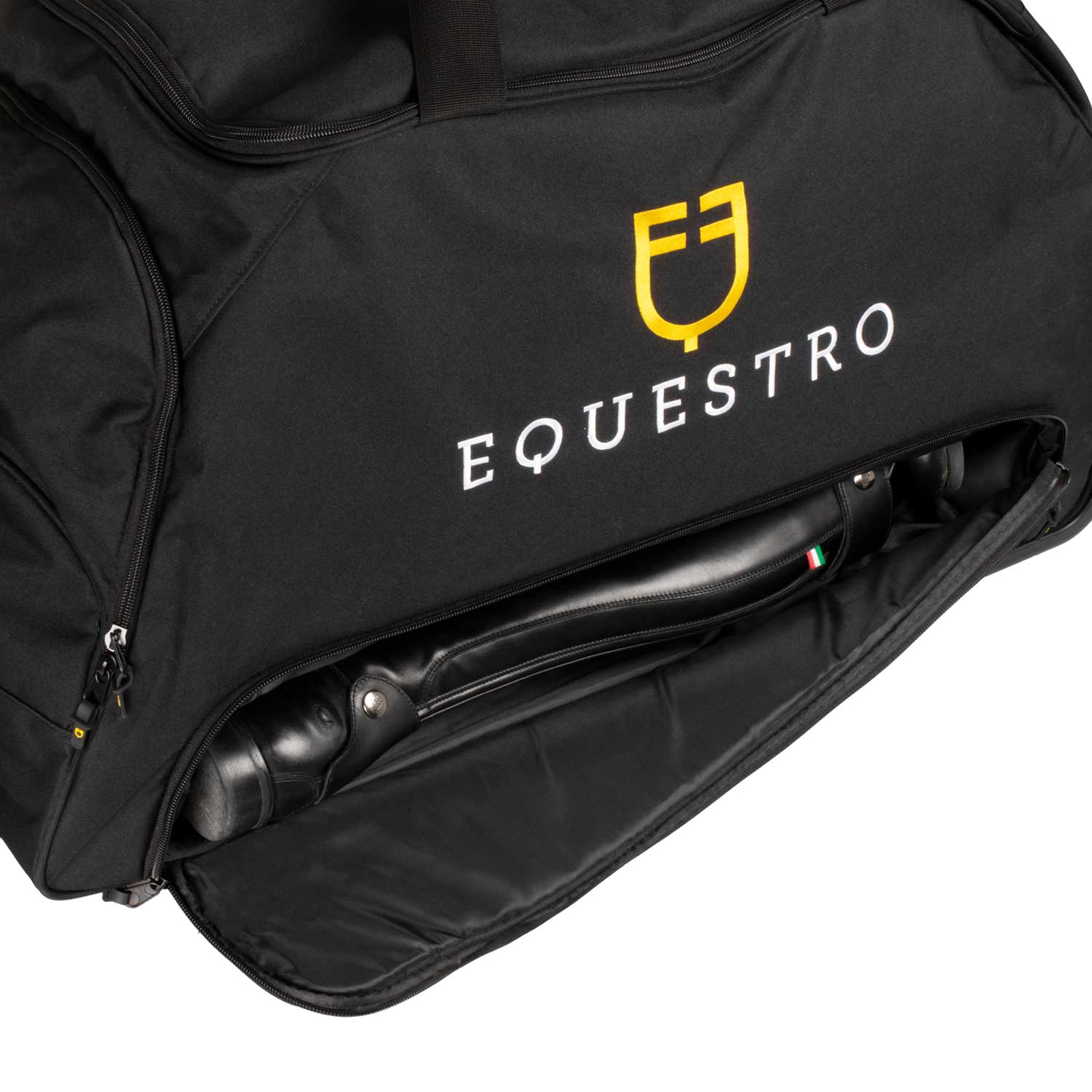 Trolley bag embroidered logo BLACK