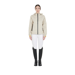 Women's three-layer technical raincoat Beige / L