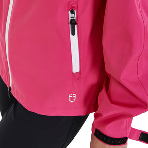 Women's three-layer technical raincoat FUCSIA / L