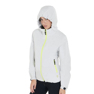Women's three-layer technical raincoat white / L