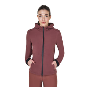 Women's slim fit softshell jacket with concealed pockets MARRON (18-1415) / XS