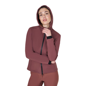 Women's slim fit softshell jacket with concealed pockets MARRON (18-1415) / XS