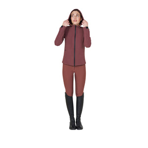 Women's slim fit softshell jacket with concealed pockets MARRON (18-1415) / XS