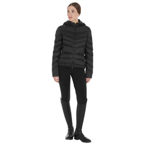Women'S Slim Fit Down Jacket With Removable Hood black / XXL