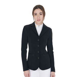Women's competition jacket with contrasting embroidered logo BLACK / XS