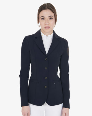 Women's competition jacket with contrasting embroidered logo NAVY / XS