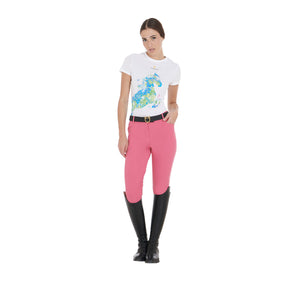 WOMEN'S SHINY HORSE COTTON T white / L