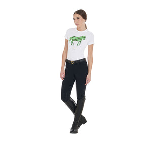WOMEN'S MIRROR HORSE COTTON T white / L