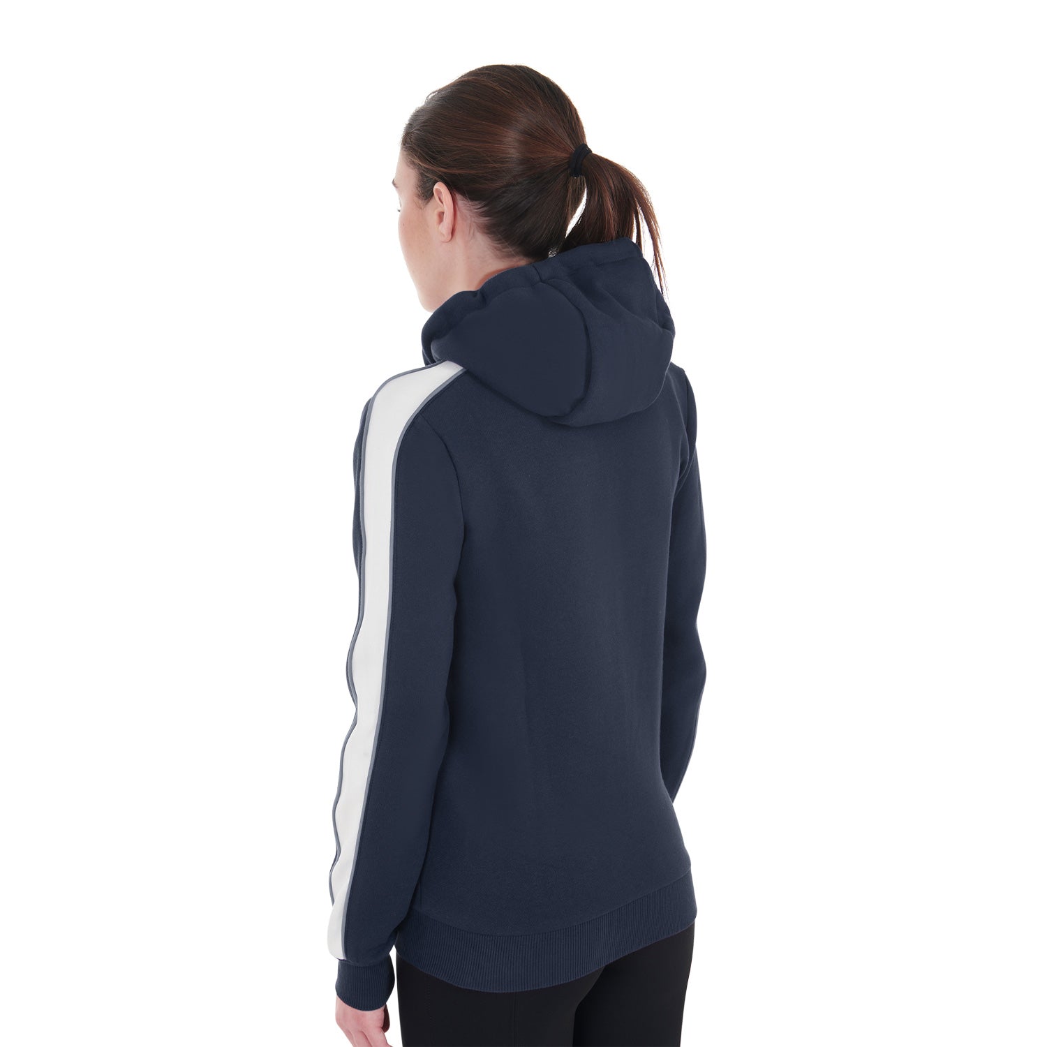 women's hooded sweatshirt with front zip Navy (19-3923) / XL