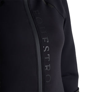 Women's technical sweatshirt in jersey with zip BLACK / XS