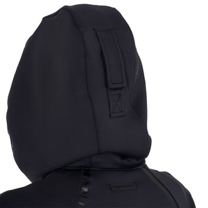 Women's technical sweatshirt in jersey with zip BLACK / XS