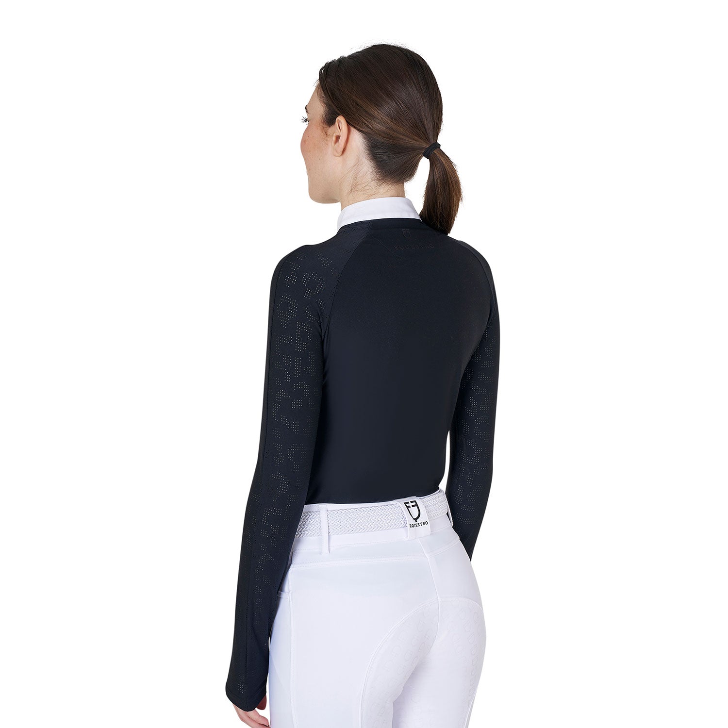 women's slim fit competition polo shirt with mesh inserts