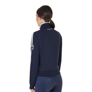Women's jacket in nylon and knit with zip NAVY BLAZER (19-3923) / XS