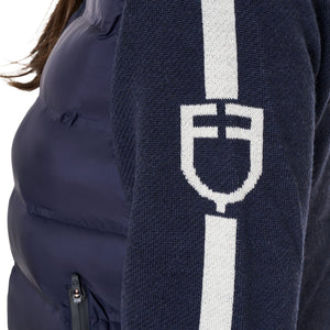 Women's jacket in nylon and knit with zip NAVY BLAZER (19-3923) / XS