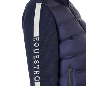 Women's jacket in nylon and knit with zip NAVY BLAZER (19-3923) / XS