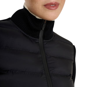 Women's jacket in nylon and knit with zip BLACK / XS