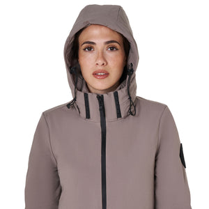 WOMEN'S BASIC LONG PUFFER JACKET BRINDLE (18-1110) / XS