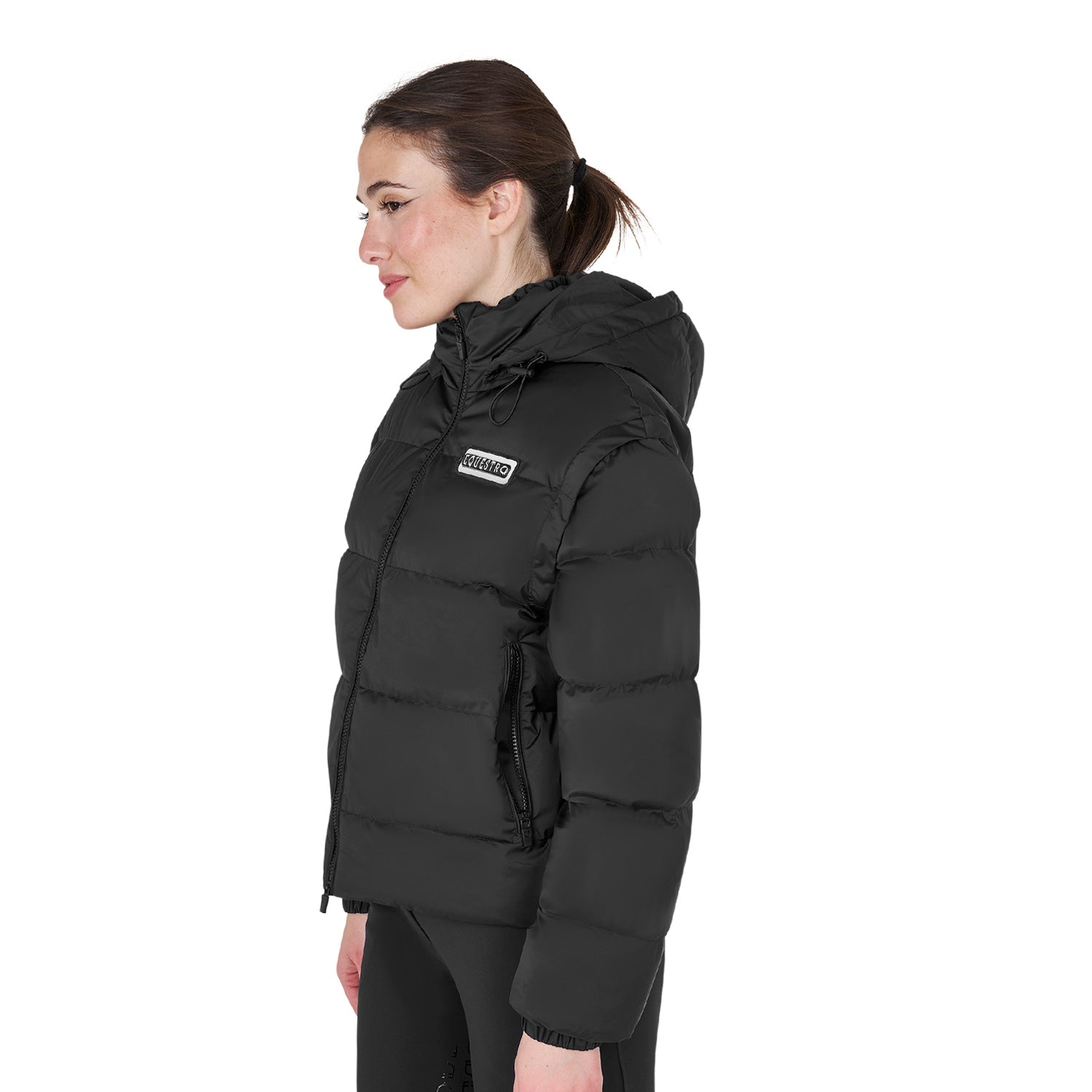 women's 3-in-1 down jacket with detachable inserts BLACK / XL