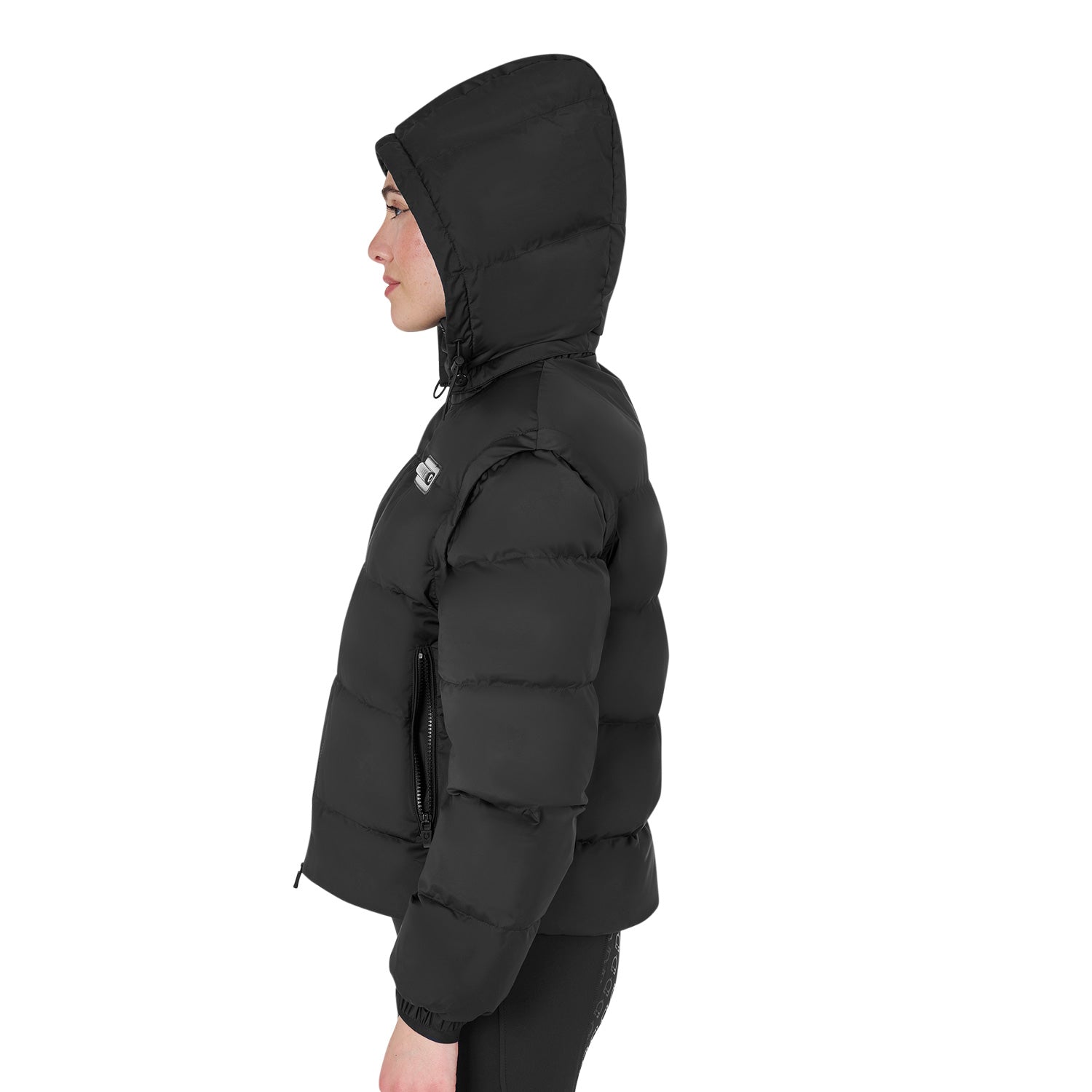 women's 3-in-1 down jacket with detachable inserts BLACK / XL
