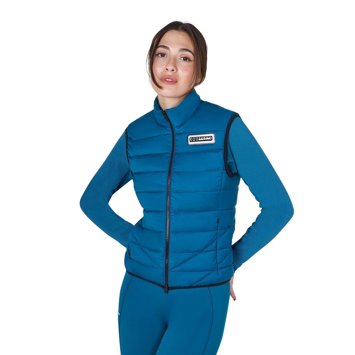 women's nylon vest BLUE CORAL (19-4526) / XL