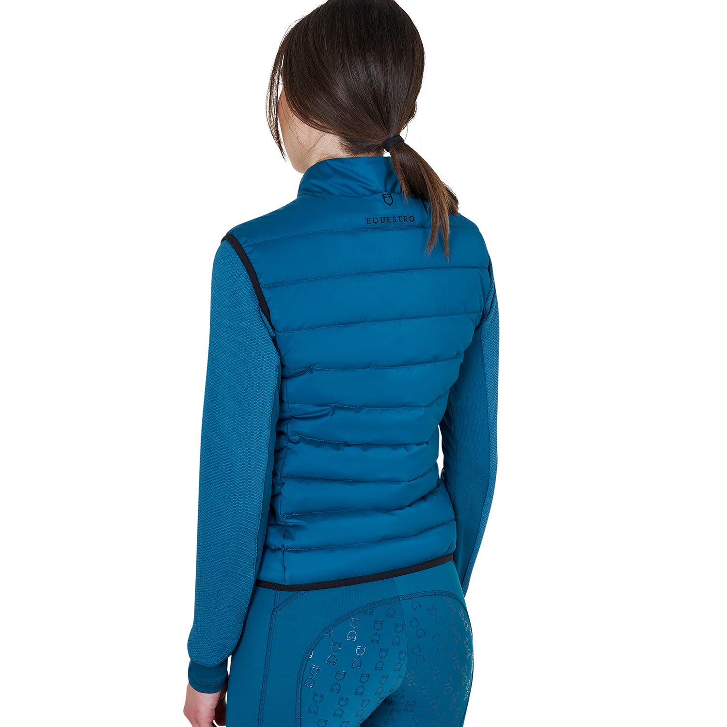 women's nylon vest BLUE CORAL (19-4526) / XL