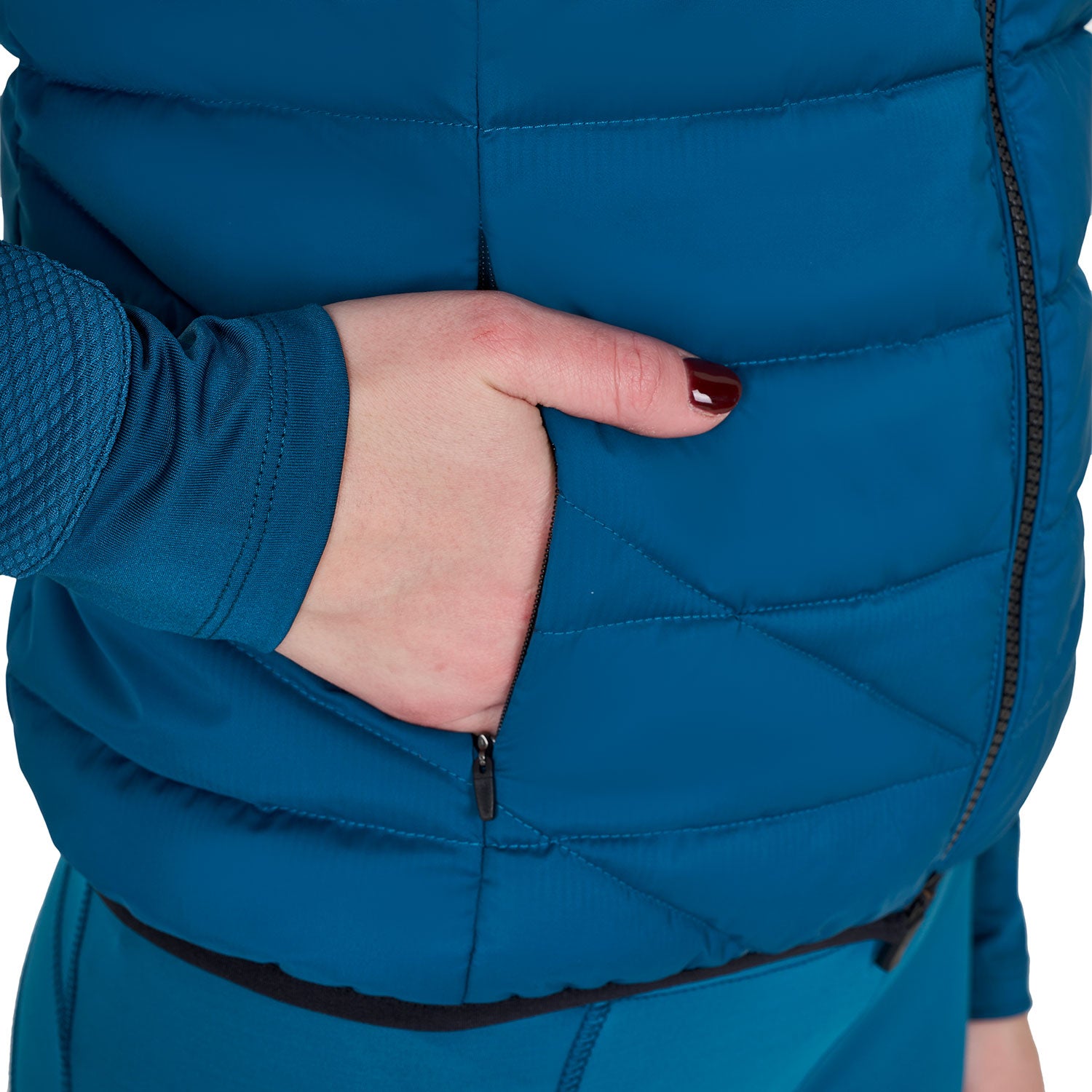 women's nylon vest BLUE CORAL (19-4526) / XL
