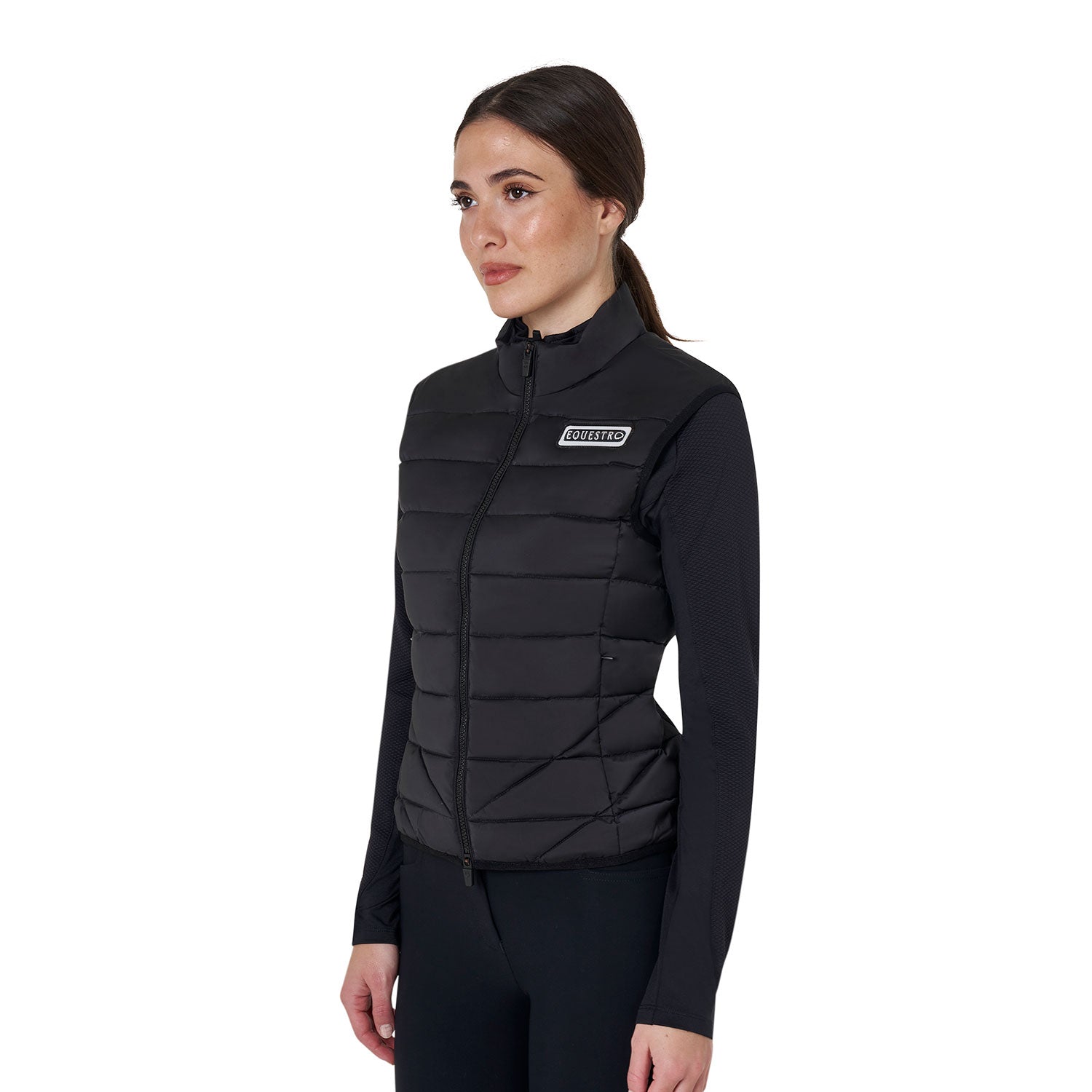 women's nylon vest BLACK / XS