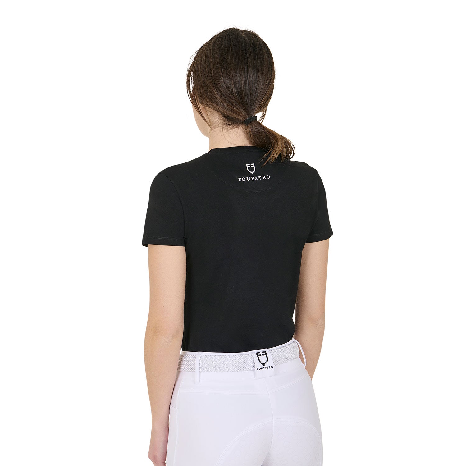 women's lamina monogram cotton t-shirt BLACK / XL