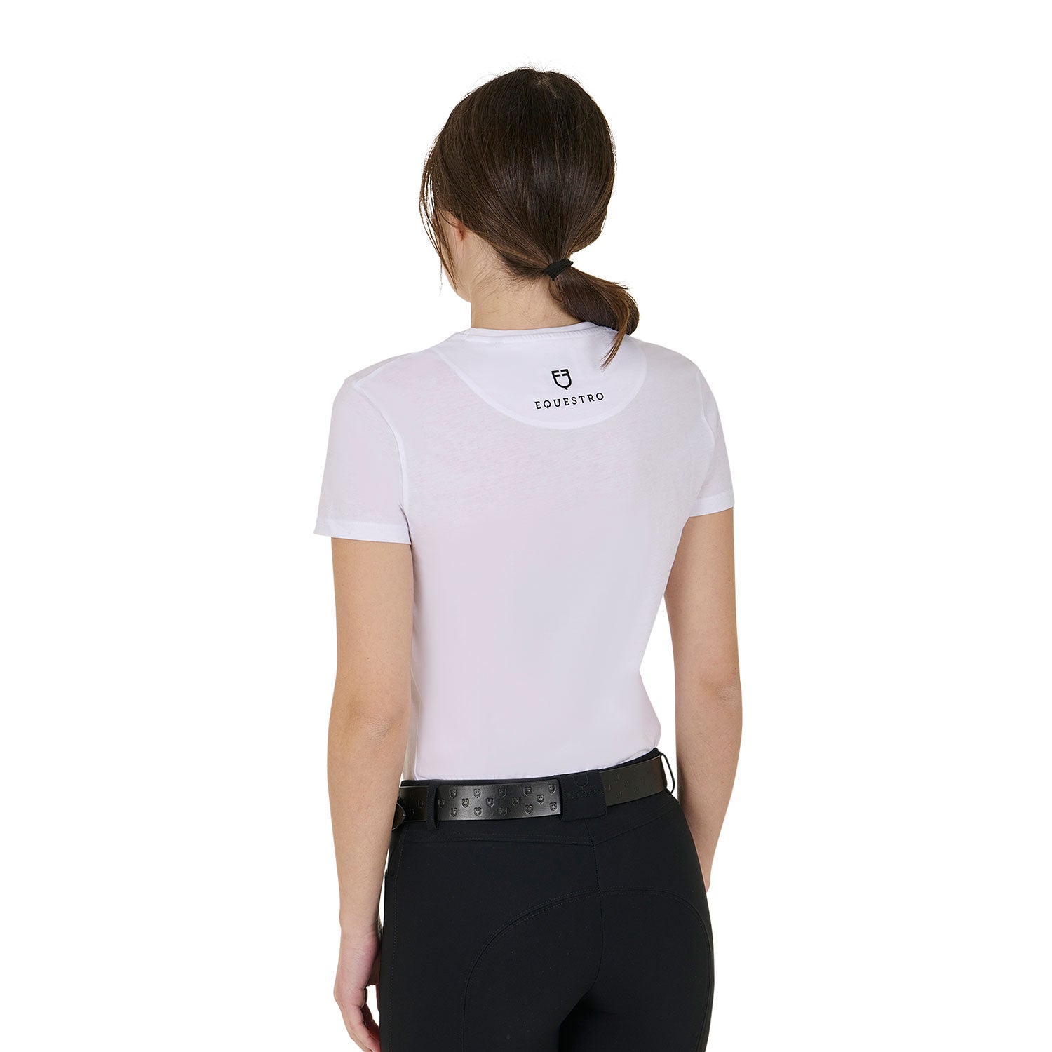 women's lamina monogram cotton t-shirt WHITE / XL