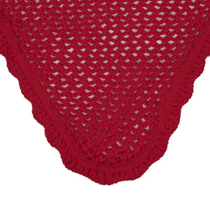 Knitted fly veil with elastic ears BURGUNDY