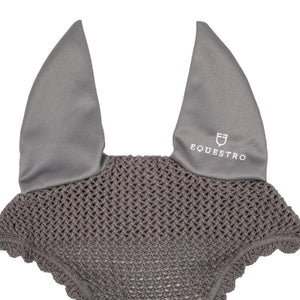 Knitted fly veil with elastic ears GREY