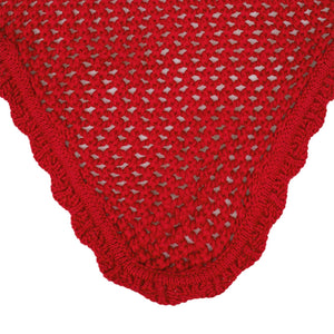Knitted fly veil with elastic ears RED