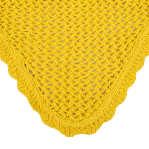 Knitted fly veil with elastic ears YELLOW